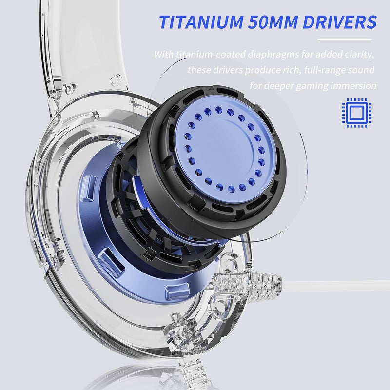 BINNUNE Gaming Headset with Mic for PS4 PS5 Xbox Series X|S Xbox 1 PC NS, Wired Gaming Headphones with Microphone for PS 4|5 Xbox1 - Image 4